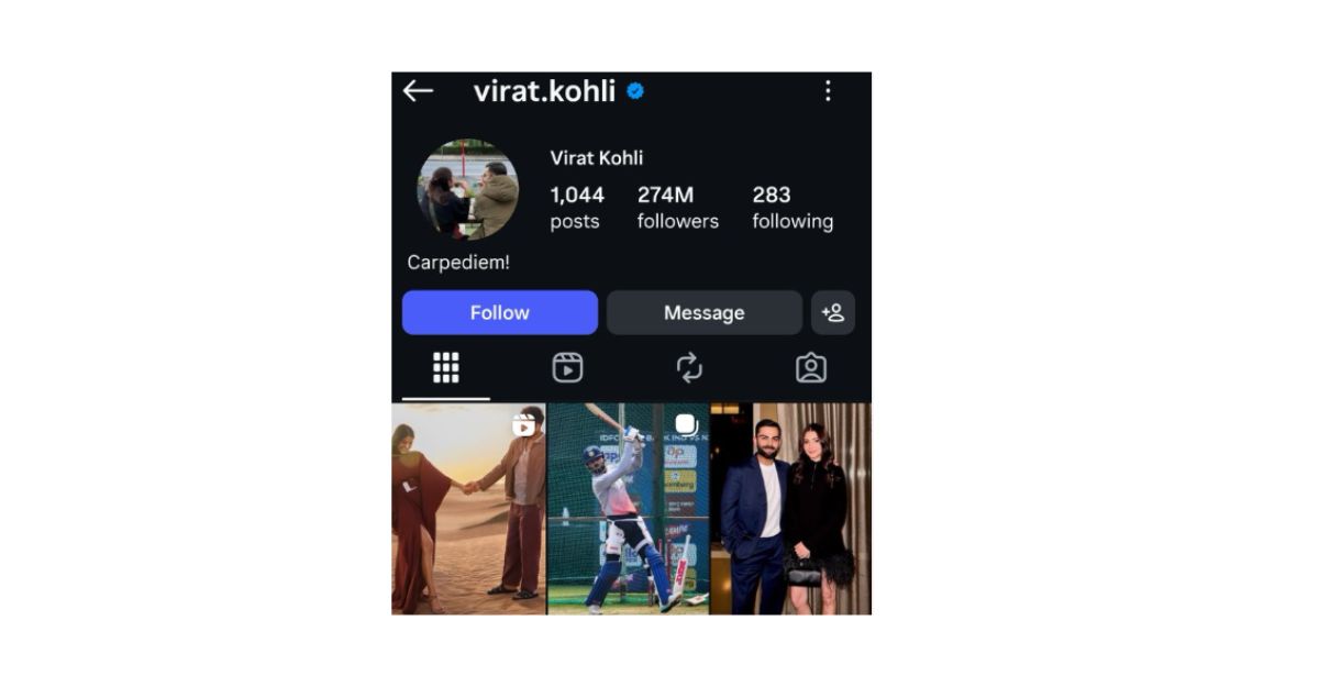 Virat Kohli Instagram account reactivated