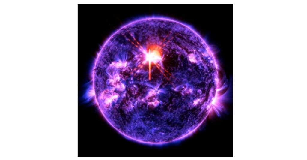 Sun strong flare