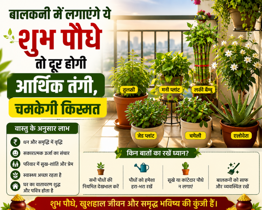 वास्तु शास्त्र के अनुसार बालकनी में इन पौधों को रखने से बढ़ती है पॉजिटिव एनर्जी