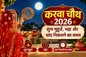 करवा चौथ 2026: शुभ मुहूर्त, भद्रा और चांद निकलने का समय